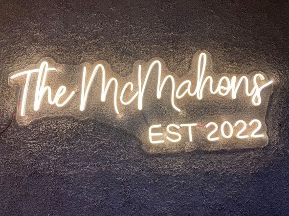 Neon Sign for Wedding (The McMahons)