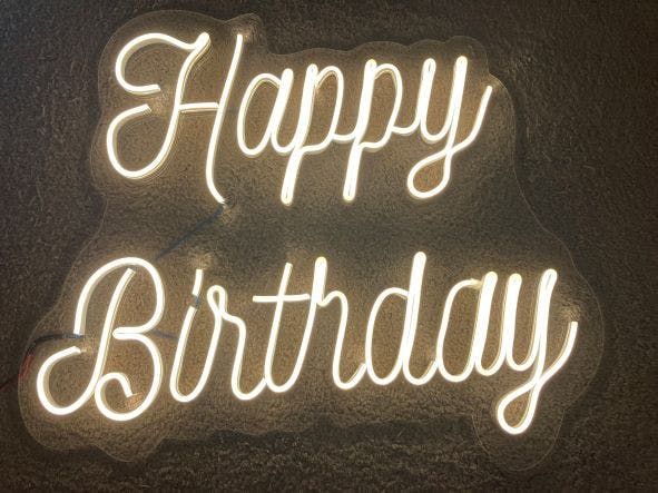 A picture of Happy Birthday Neon Sign